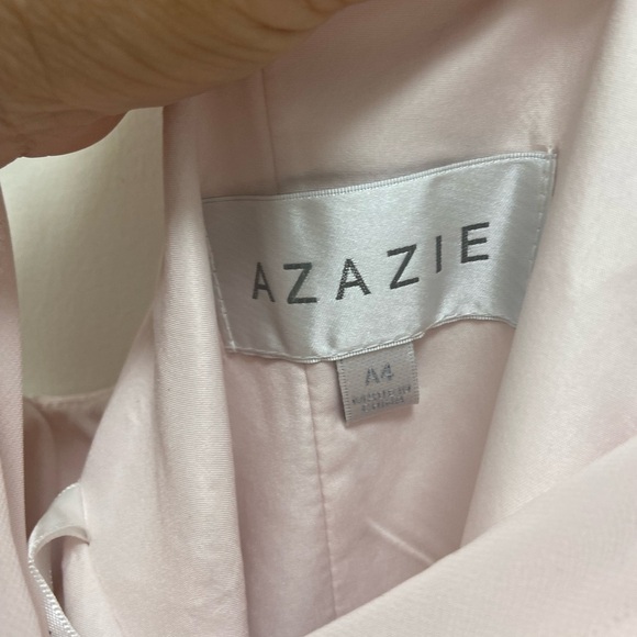Azazie Size A4 Blush Pink long Sleeveless Gown $190 - Picture 16 of 16